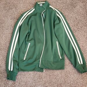 Old navy Vintage Track Green Track Jacket with White Stripes